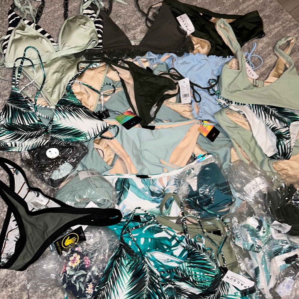 Large lot swim box for resell bikini Lot new with tags!